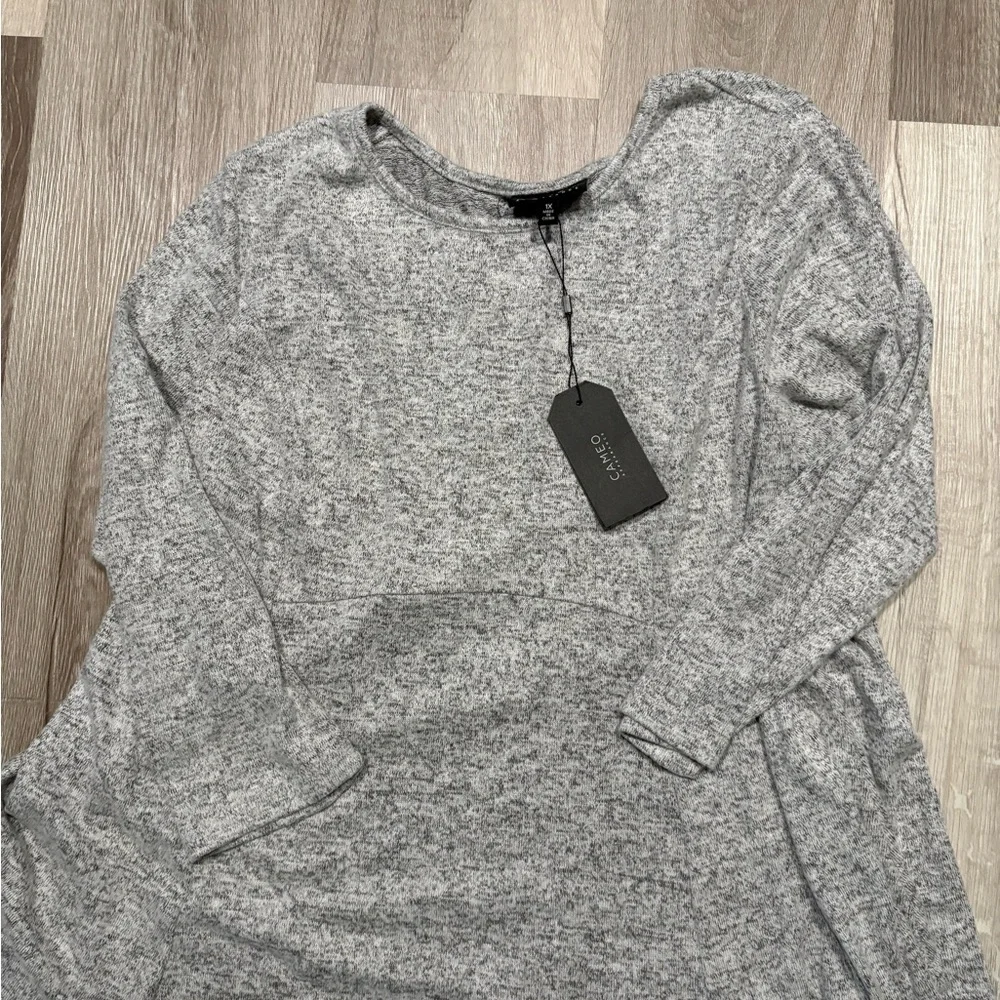 Cameo Heather Gray Knit Top - Picture 2 of 6